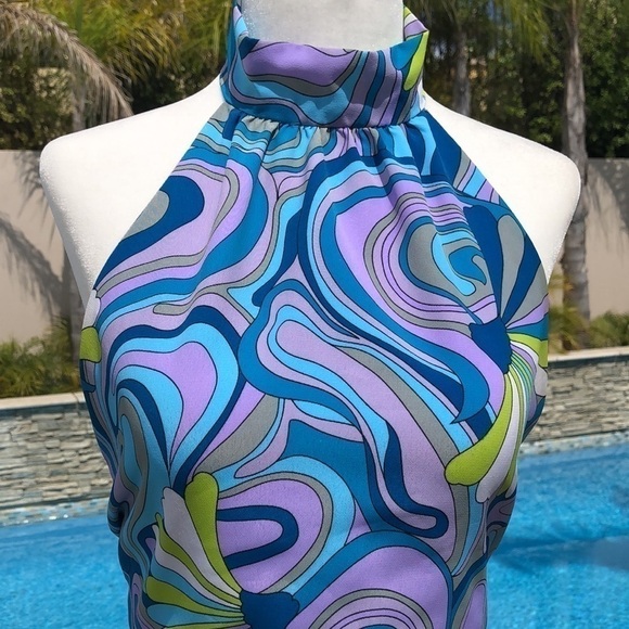 Vintage Print Halter - Picture 4 of 6